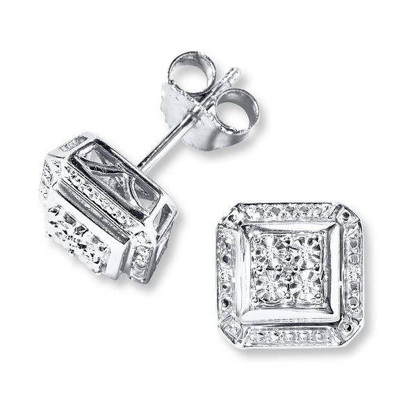Kay Jewelers Jewelry - Kay Jewelers Diamond Stud Earrings Sterling Silver